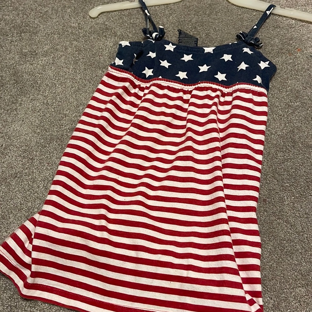 Red white and blue top